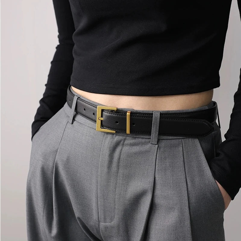 Double Genuine Leather Belt