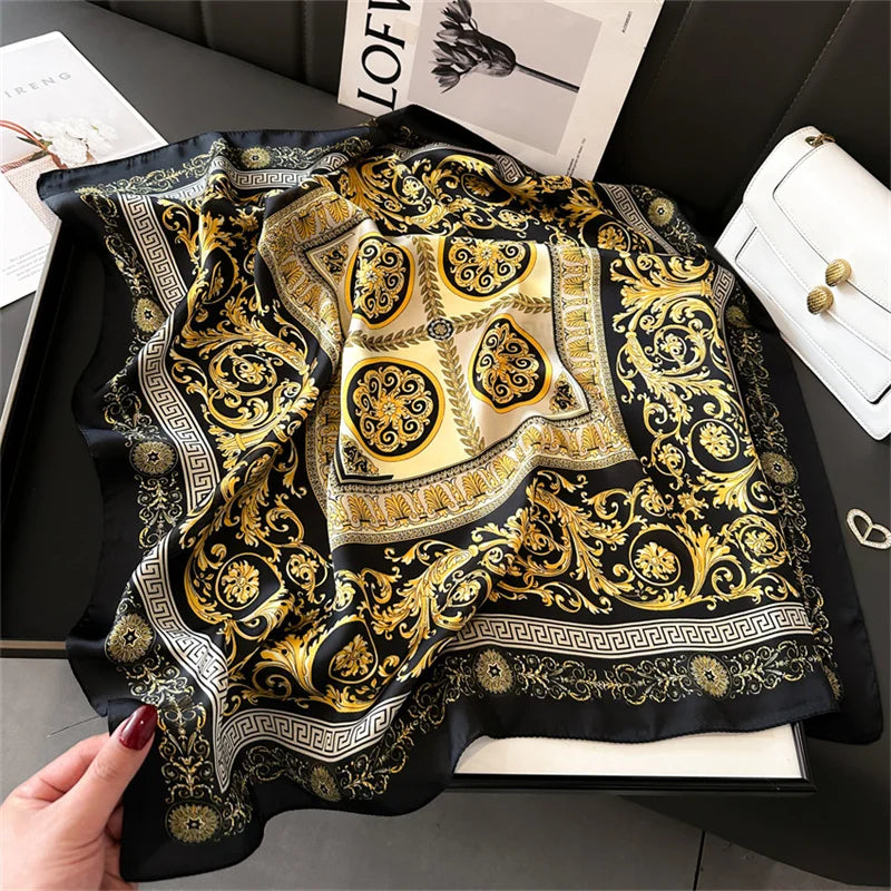 70X70cmPrinted Women's Scarf Pashmina Silk Scarf