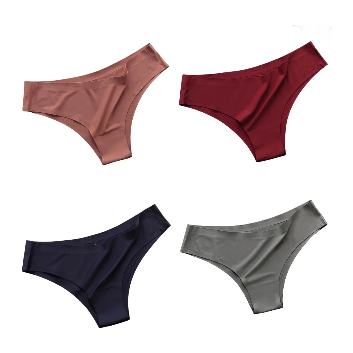 4PCS/Set Seamless Panties Ice Silk