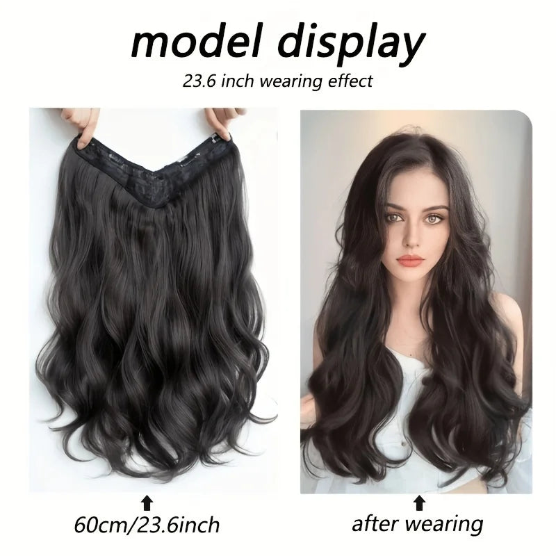 Invisible Long Wave Synthetic Hair Extensions