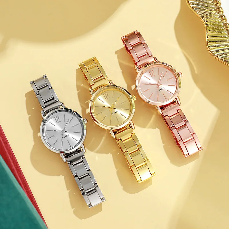 Gold Bracelet Quartz Wristwatch Watches