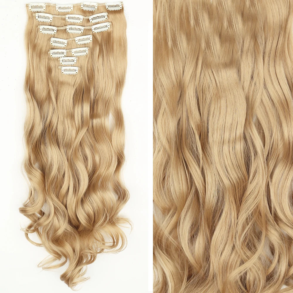 7Pcs/Set 16 Clips Hair Extension