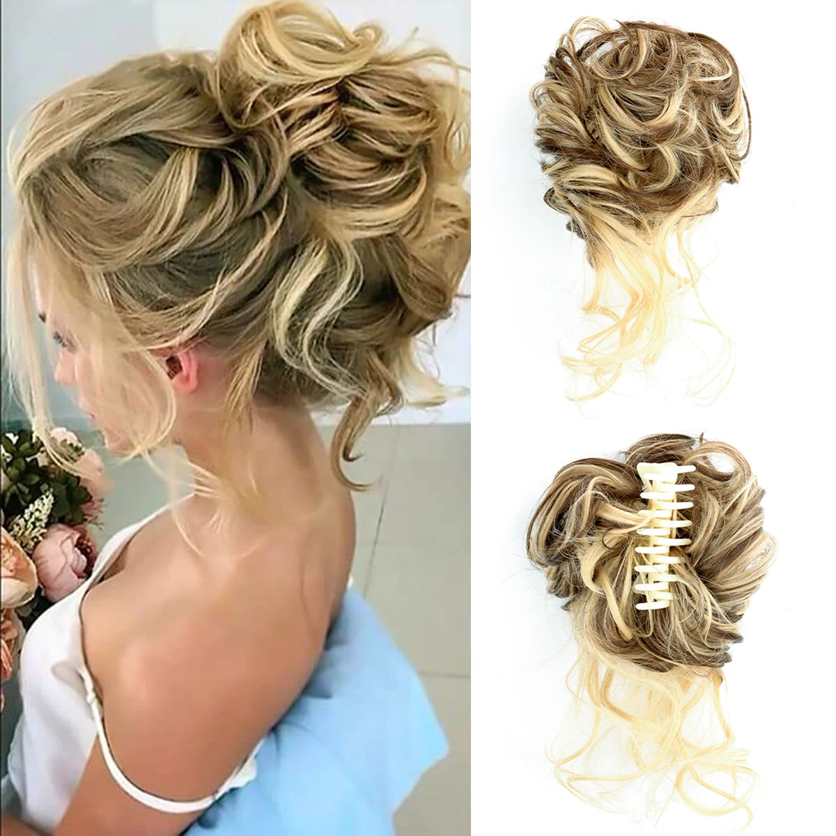 Hair Bun Clip In Ponytail Hair Extensions