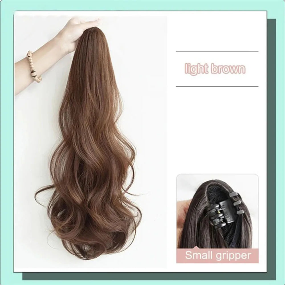 Long Straight Claw Clip On Ponytail Hair Extensions