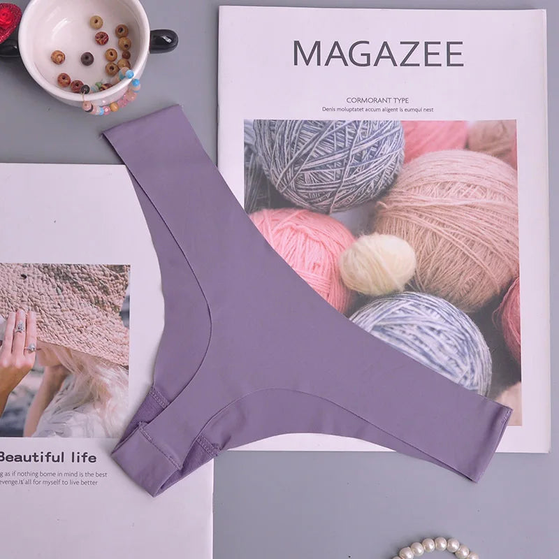 3PCS Seamless Panties Ice Silk