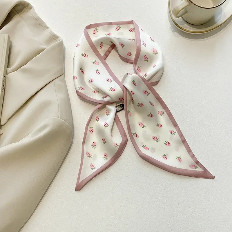 Fashion Print Hair Ribbon Scarf