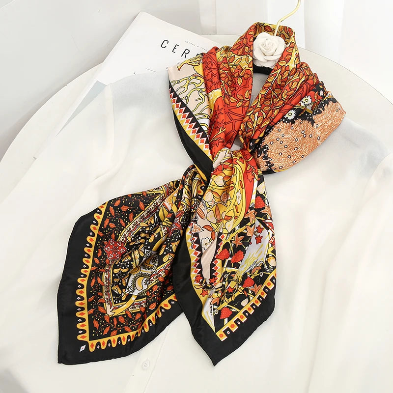Silk Satin Square Scarf