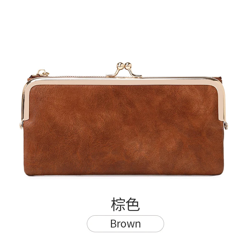 Solid Color Multi Functional Long Wallet
