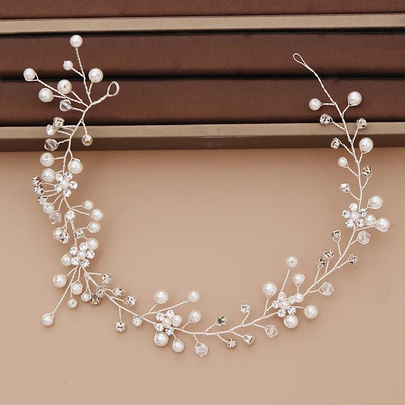 Bridal Pearl Headband Wedding Hair Accessories
