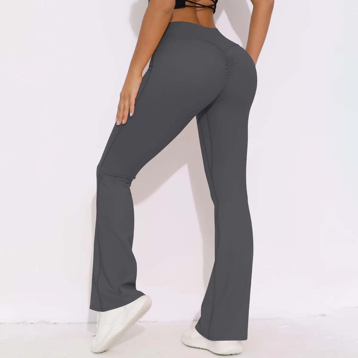 Women Yoga Bell-bottoms Tight Scrunch Butt Lifting Leggings