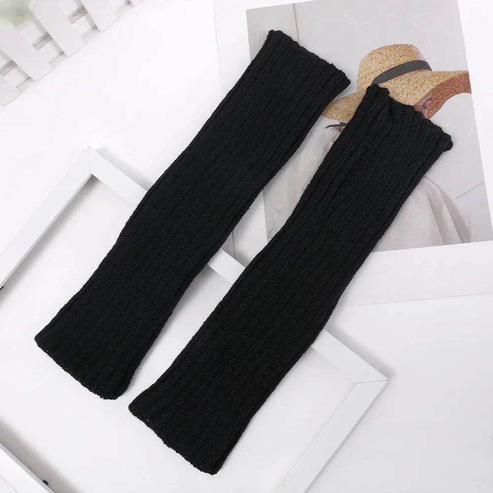 Knitted Arm Warmer Long Fingerless Gloves