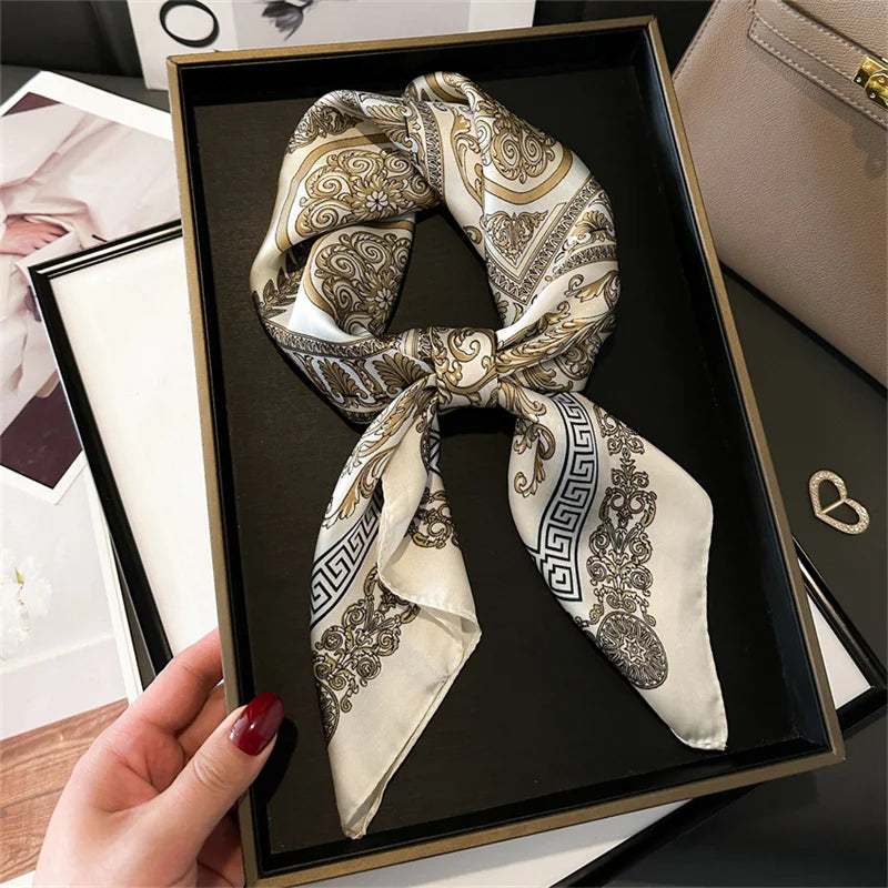 70X70cmPrinted Women's Scarf Pashmina Silk Scarf