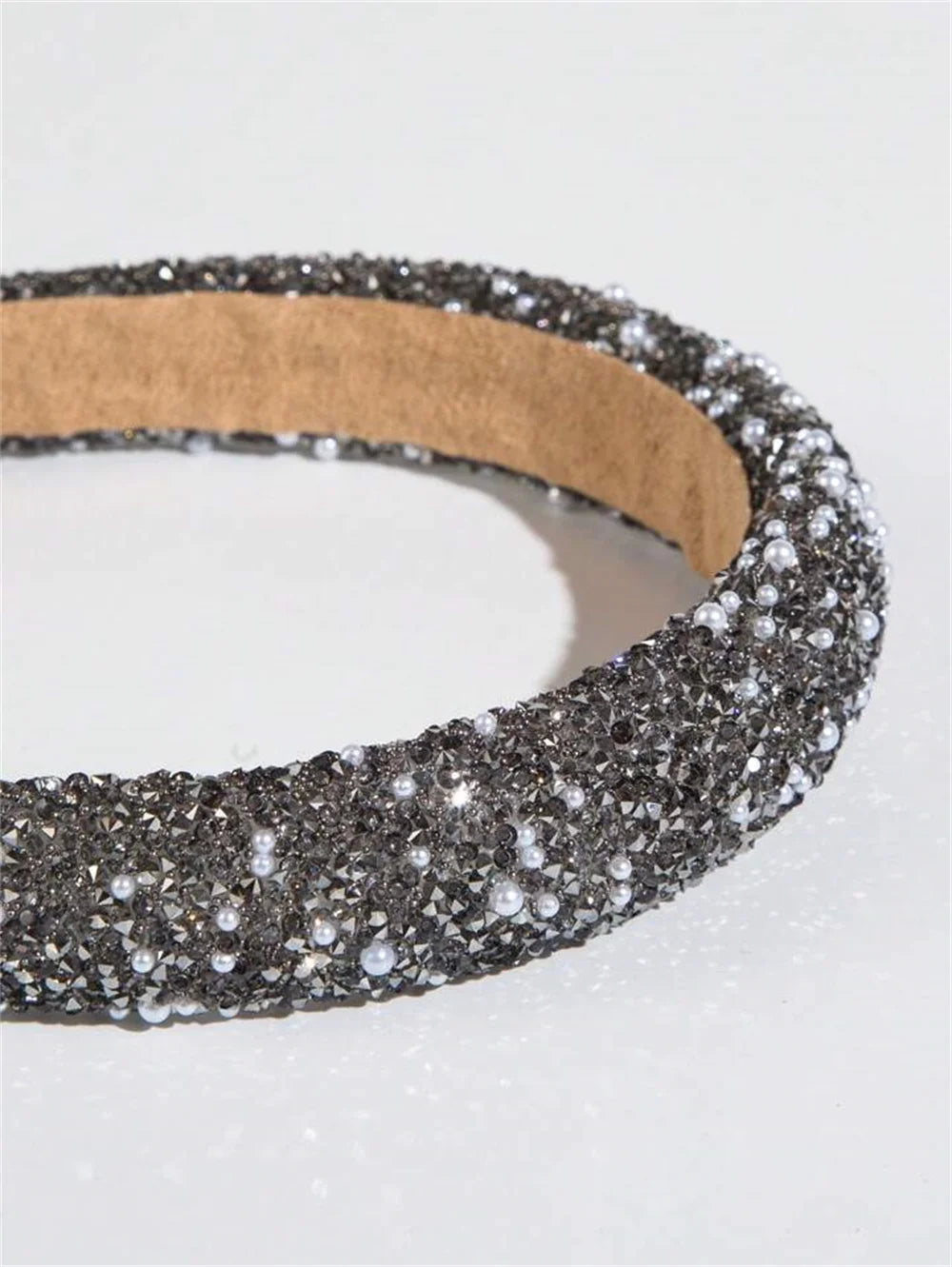 Glamorous Beaded Hairband Bling Crystal Pearl Baroque Headband