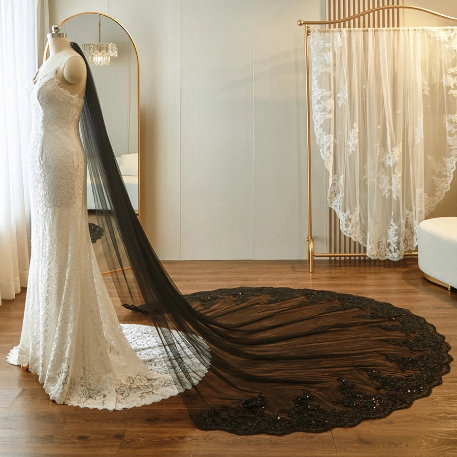 Wholesale white Ivory 3*3 Meter Cathedral wedding veils
