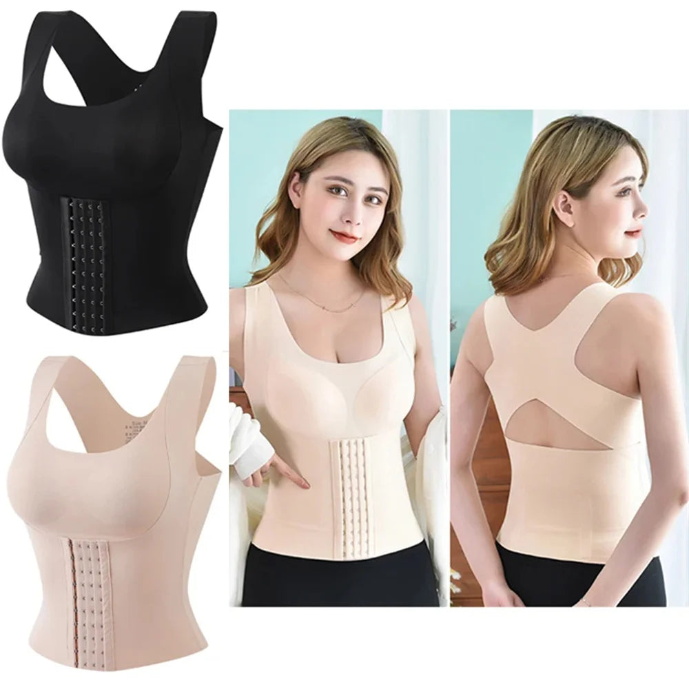 Women's 3 In 1 Waist Button Bra