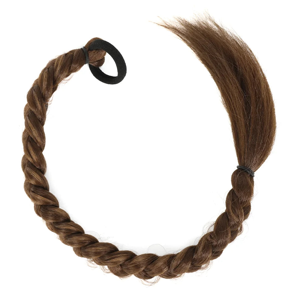 24 Inch Synthetic Long Braided Ponytail Hair Extensions