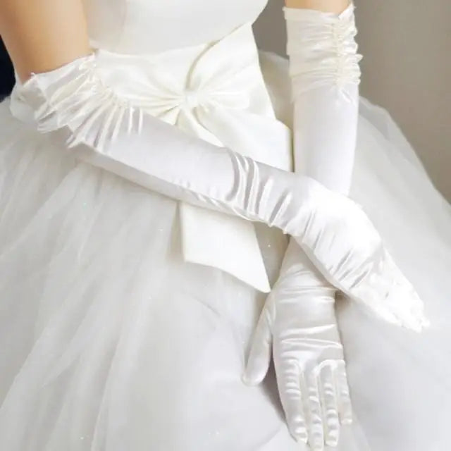 Wholesale Bridal Gloves Beaded With Finger Wedding Accessories