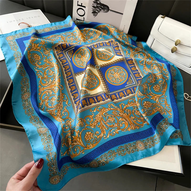 70X70cmPrinted Women's Scarf Pashmina Silk Scarf