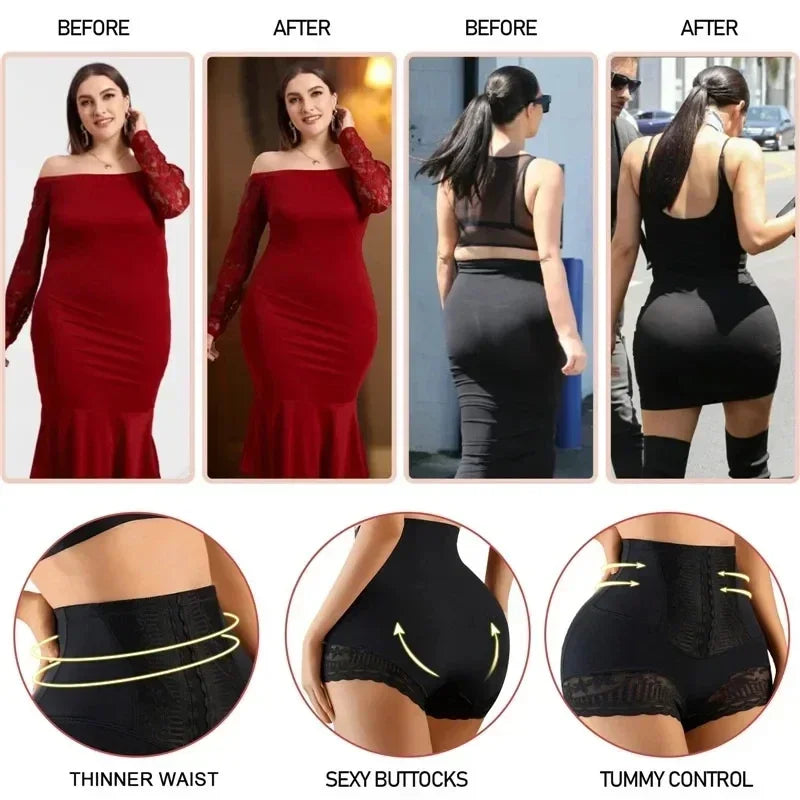 High Waist Flat Belly Shorts Butt Lifter