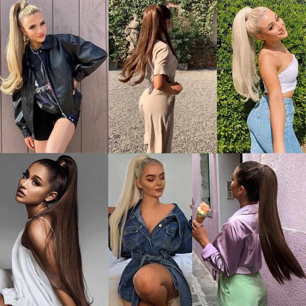 34inches Synthetic Ponytail Hair Extension