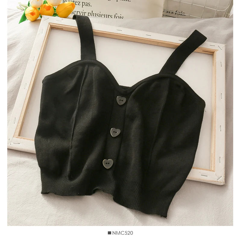 V-Neck Sleeveless Straps Tops