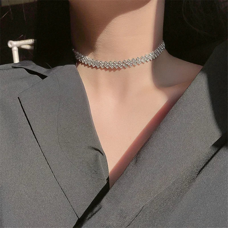 Full Rhinestone Choker Necklaces