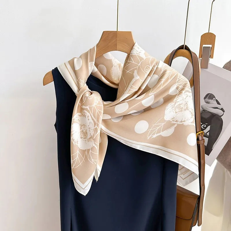 90*90Cm Square Scarf Twill Silk Bandana Pashmina