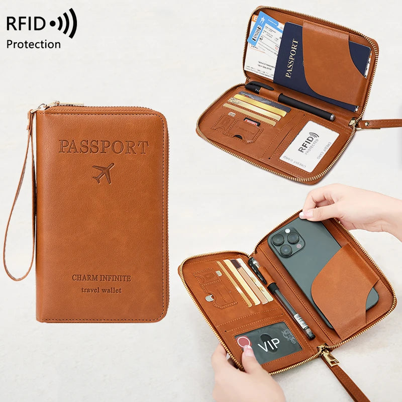 Blocking Passport Holder, Travel Wallet, Ticket, Credit Card Bag