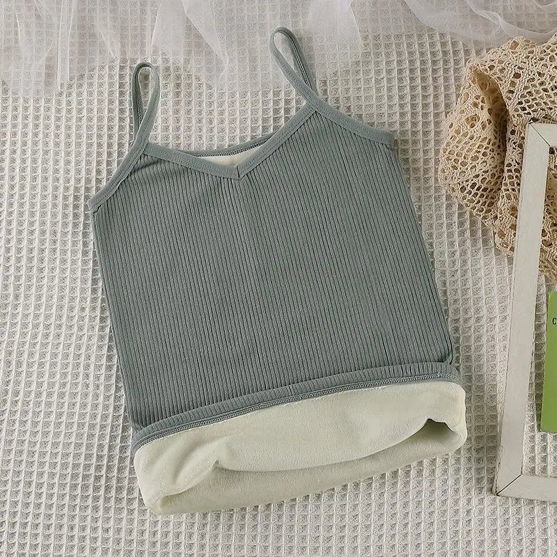 Sexy Elasticity Female Thin Velvet T-shirt Sleeveless Tops