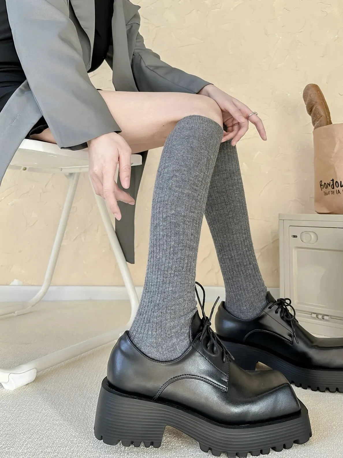 Warm Women Long High The Stockings Cotton Knee Over Thigh Socks