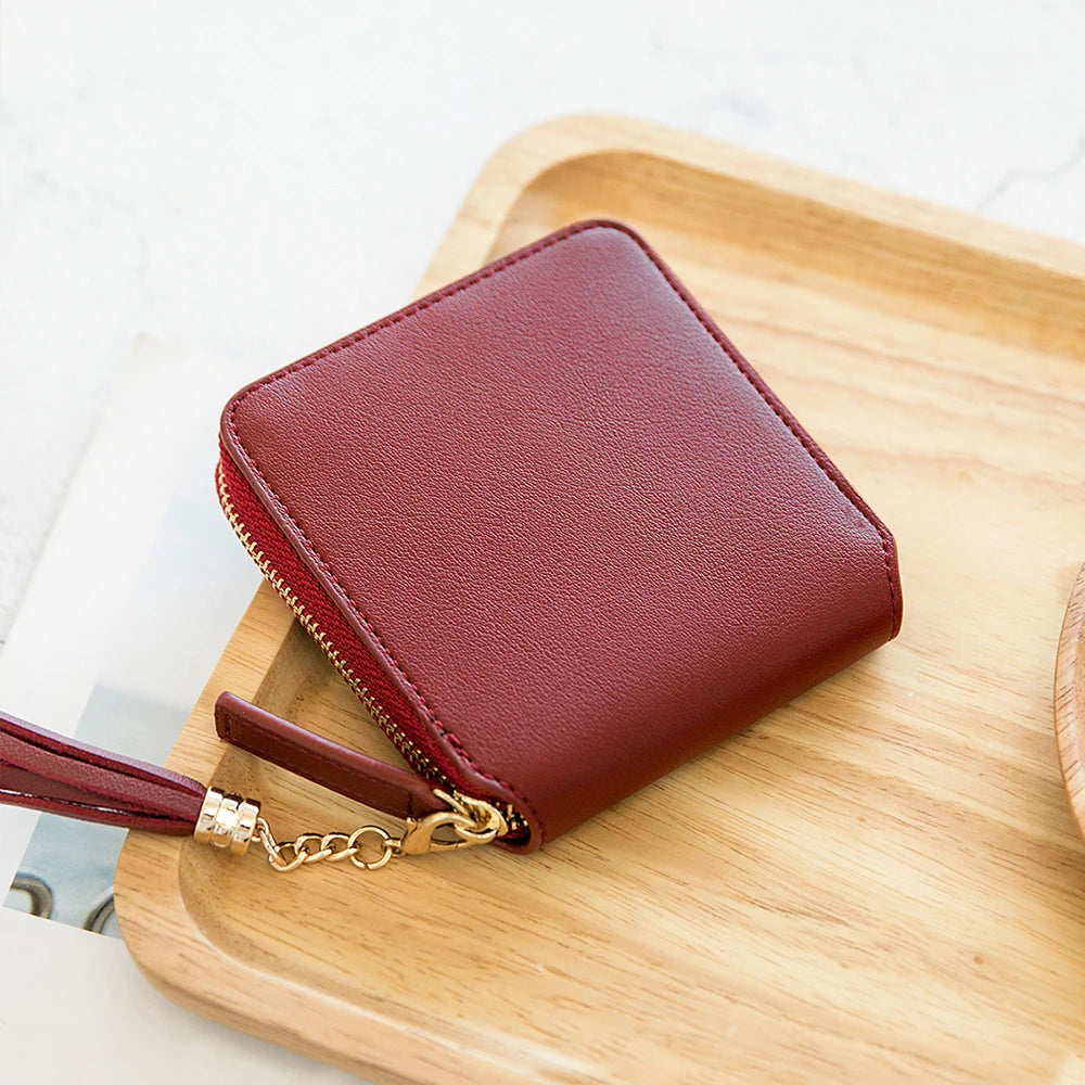 Women's Fringe Square Zipper Purse