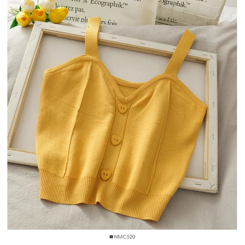 V-Neck Sleeveless Straps Tops