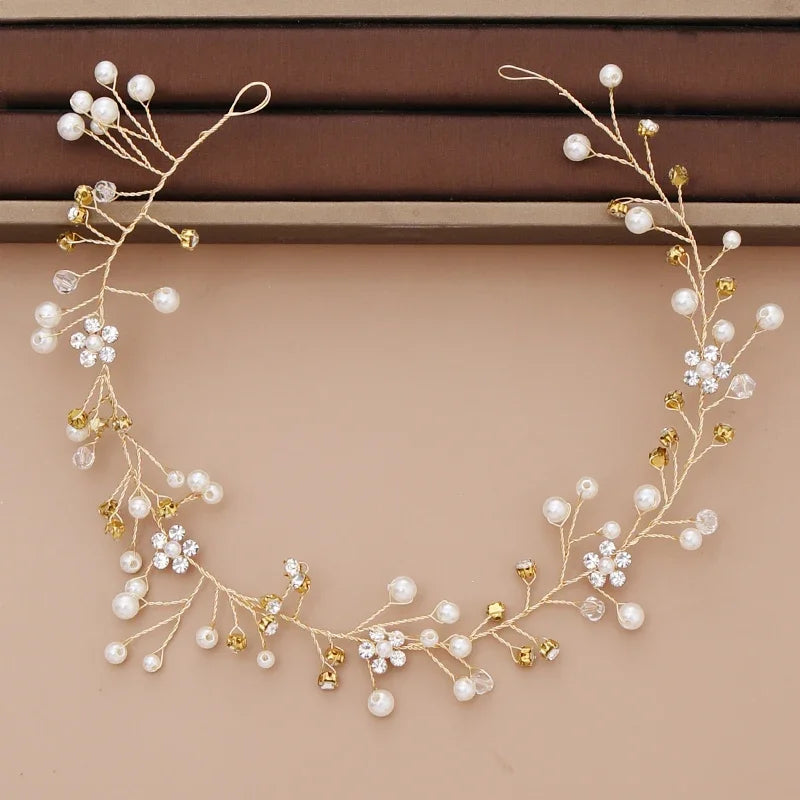 Bridal Pearl Headband Wedding Hair Accessories