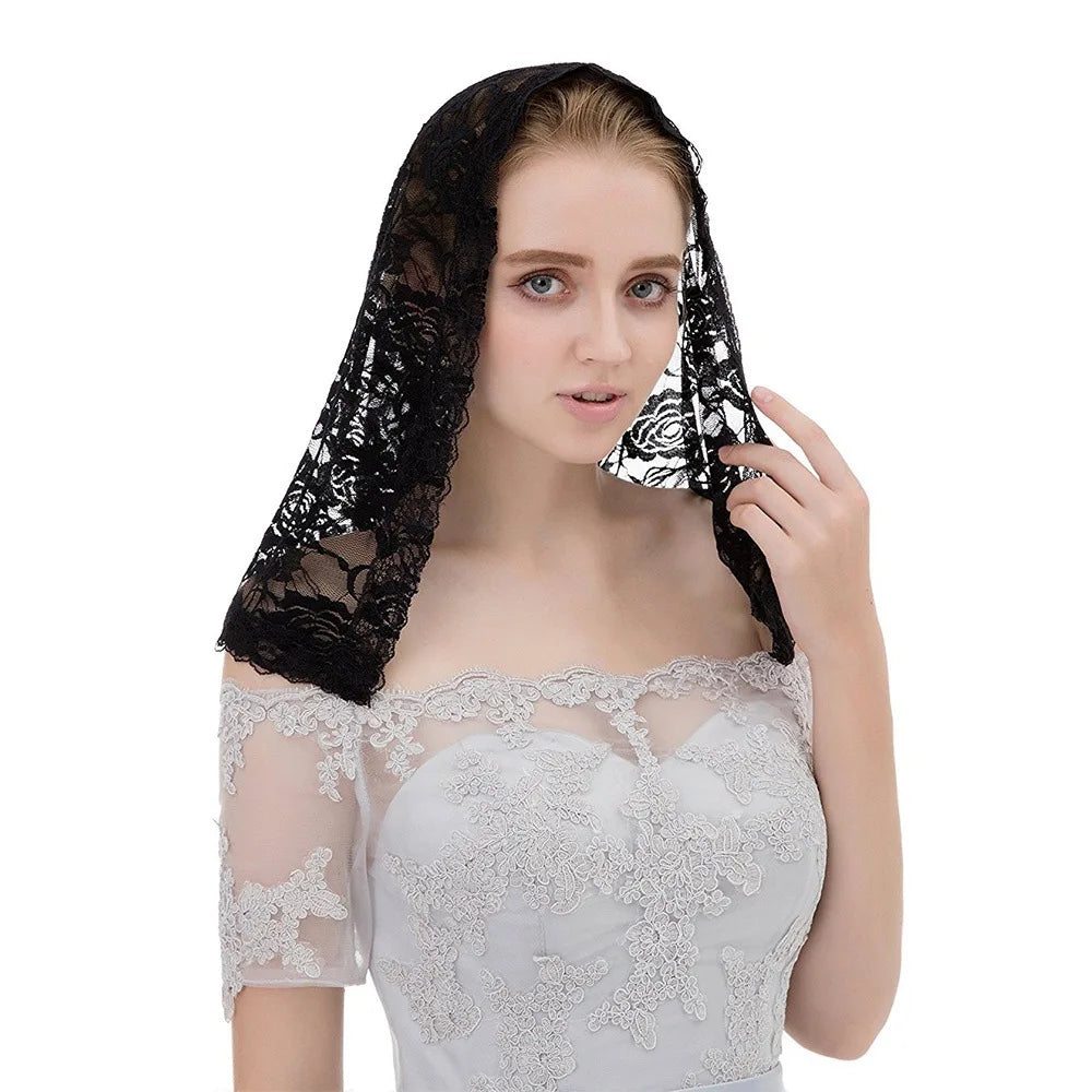 Women Spanish Style Lace Traditional Vintage Veil