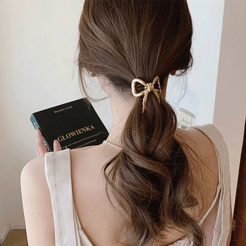 Sweet Hair Tie Alloy Bow