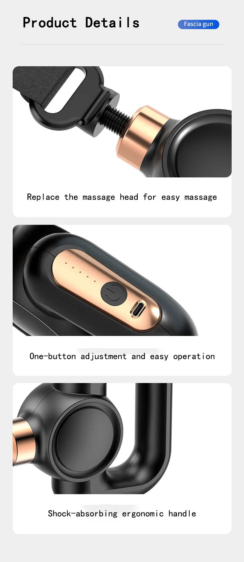 2-in-1 Fascia Gun with Massage