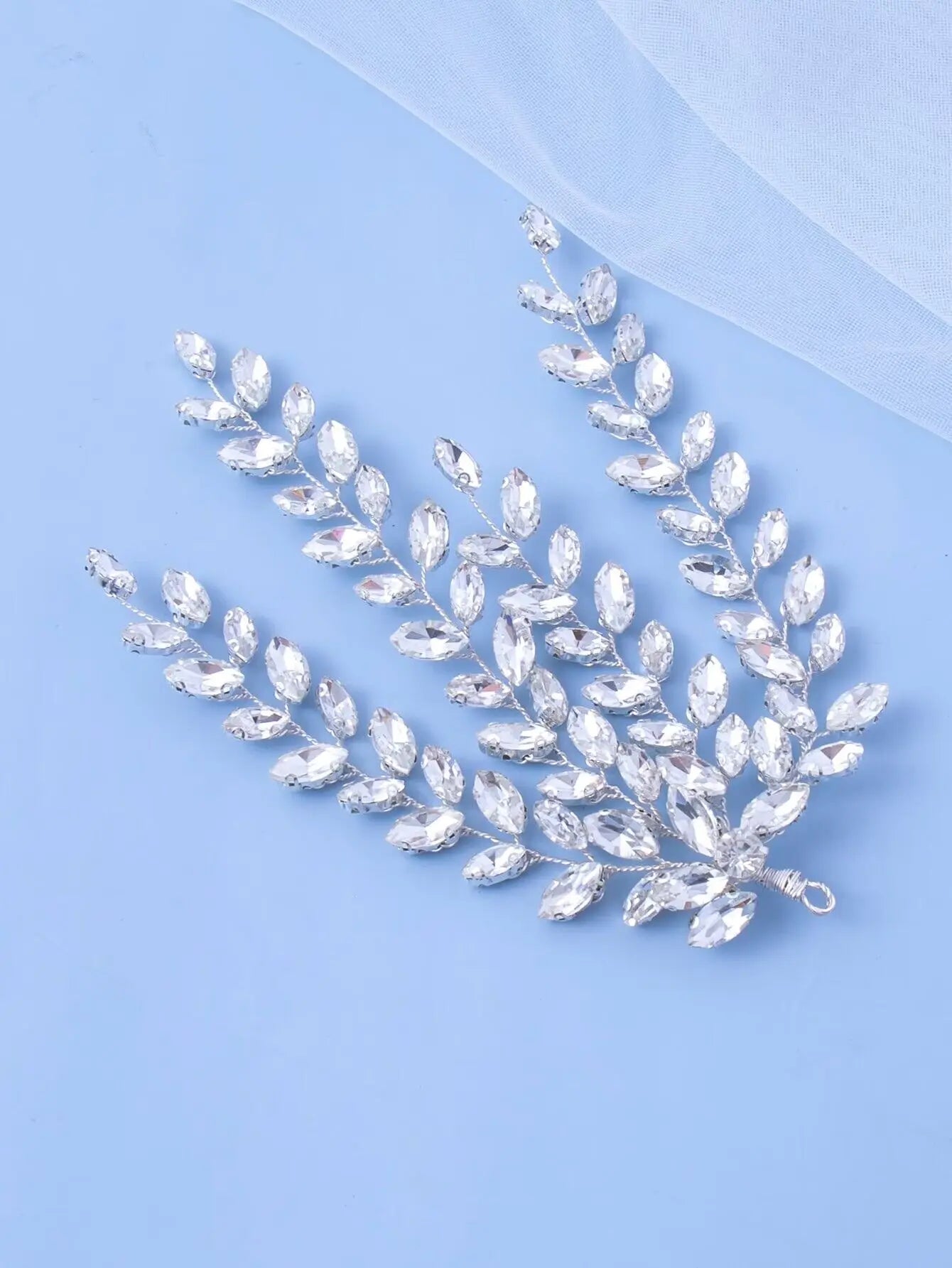 Fashion Leaf Zircon Bridal Headpiece Tiara Accessories