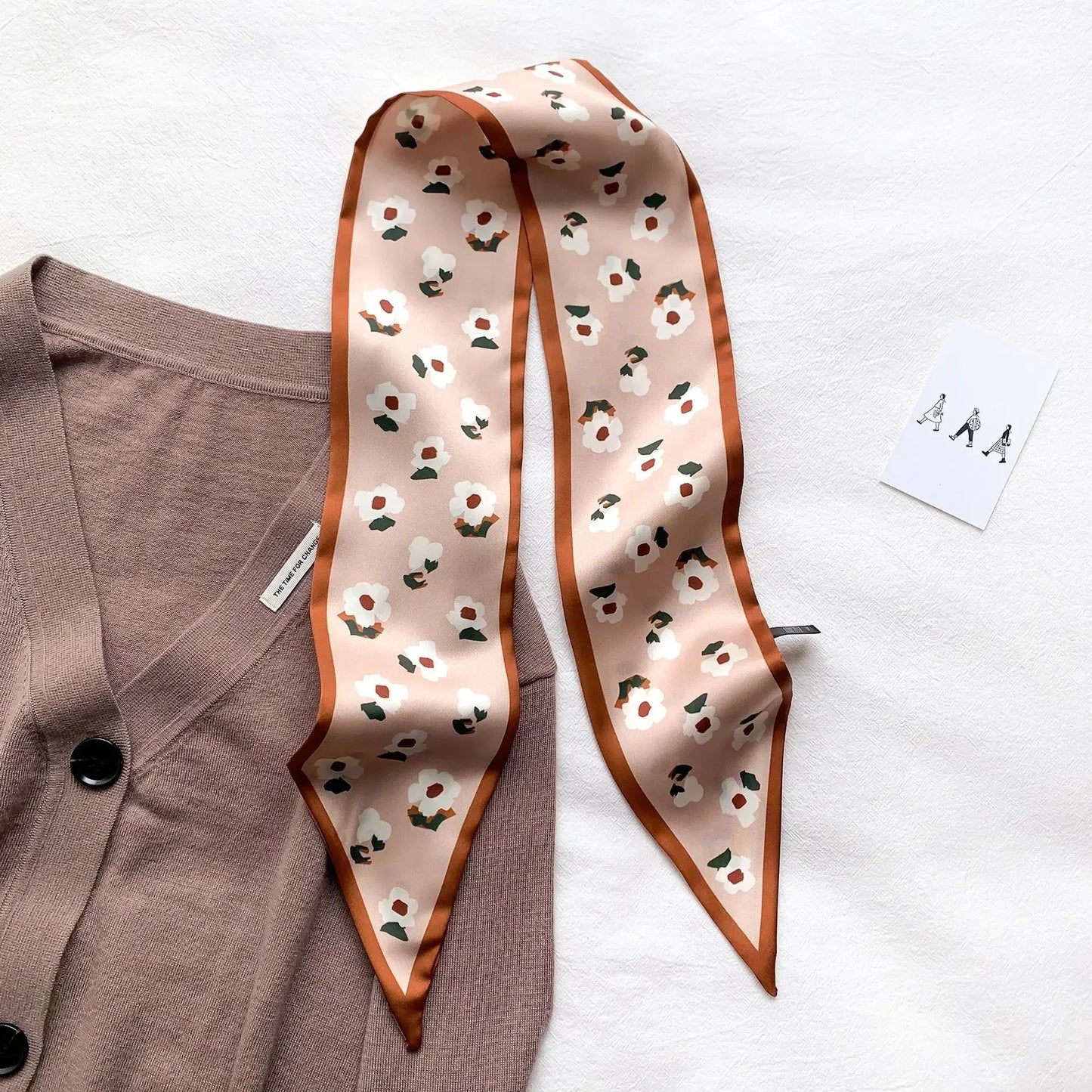 Fashion Print Hair Ribbon Scarf