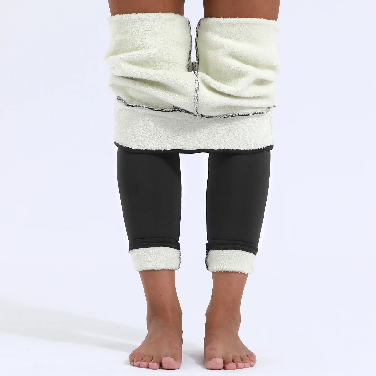 Women Lamb Fleece Legging Seamless High Waist