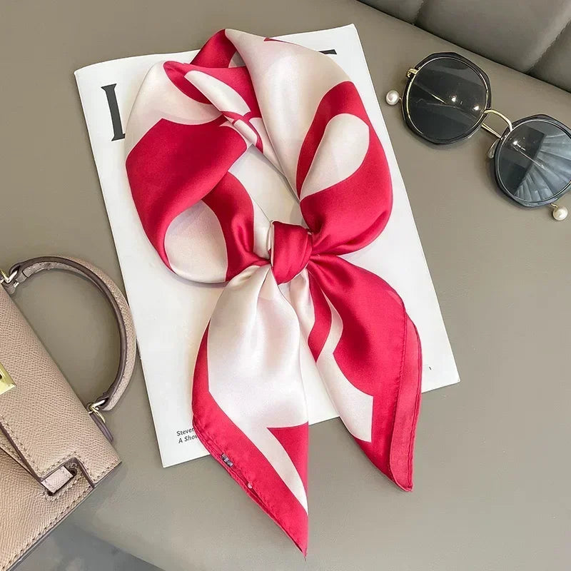 Luxury Design Print Silk Square Scarf