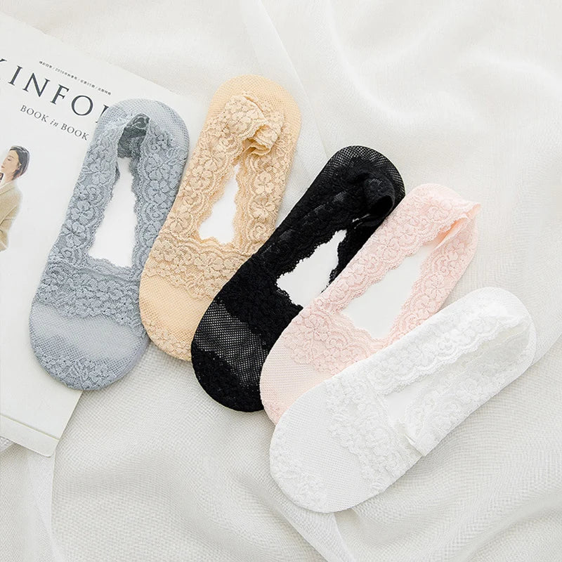 Cotton Transparent White Low Cut Boat Sock
