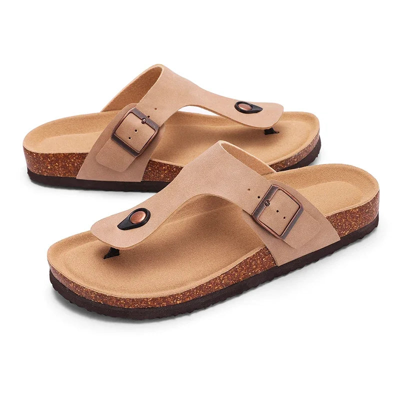 Classic Cork Antislip Outdoor Slippers With Arch Support