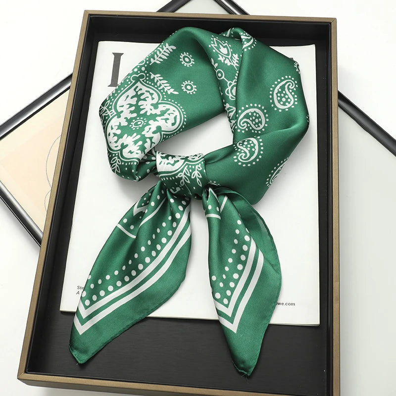 Silk Square Plaid Scarf