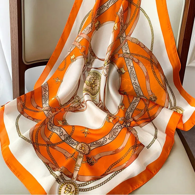 70cm Silk Feeling Square Scarf