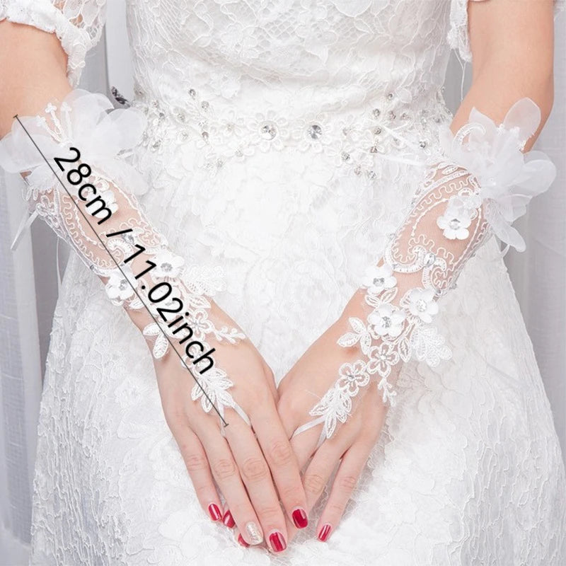 Bridal Gloves Fingerless for Wedding
