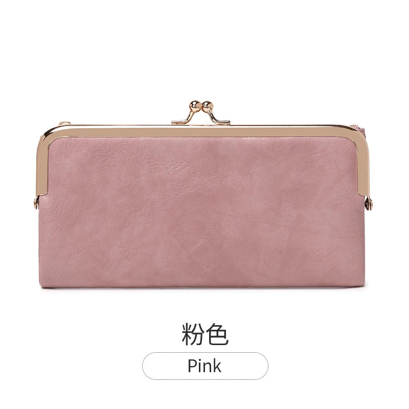 Solid Color Multi Functional Long Wallet