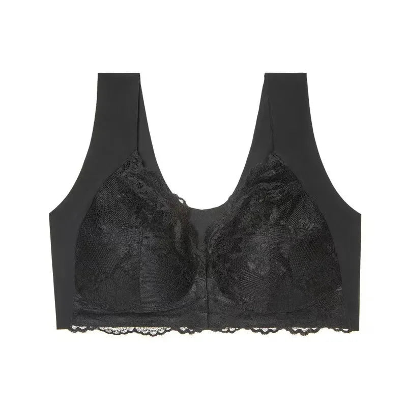 Contrast Lace Wireless Bra