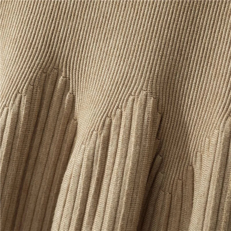Knitted Midi Skirts Women High Waist