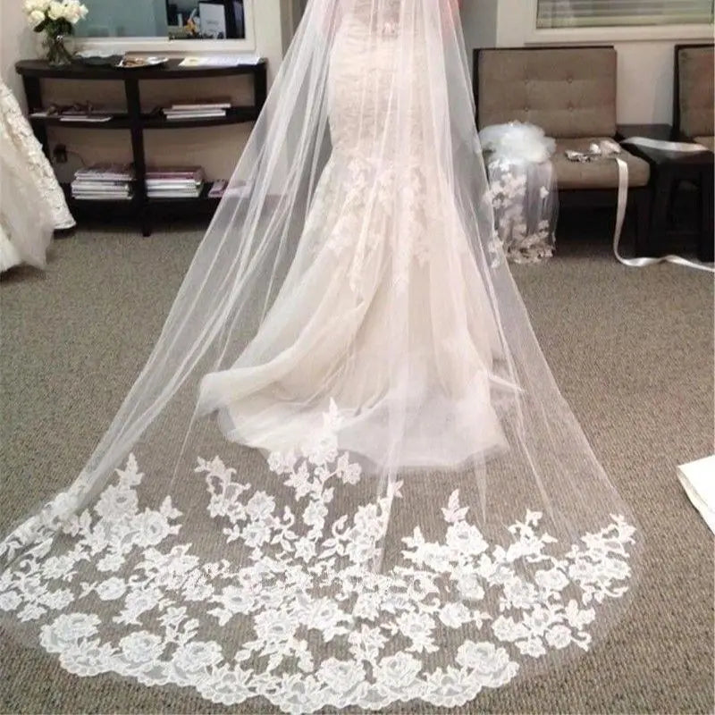 Women One-layer 3 Meters Wedding Veil