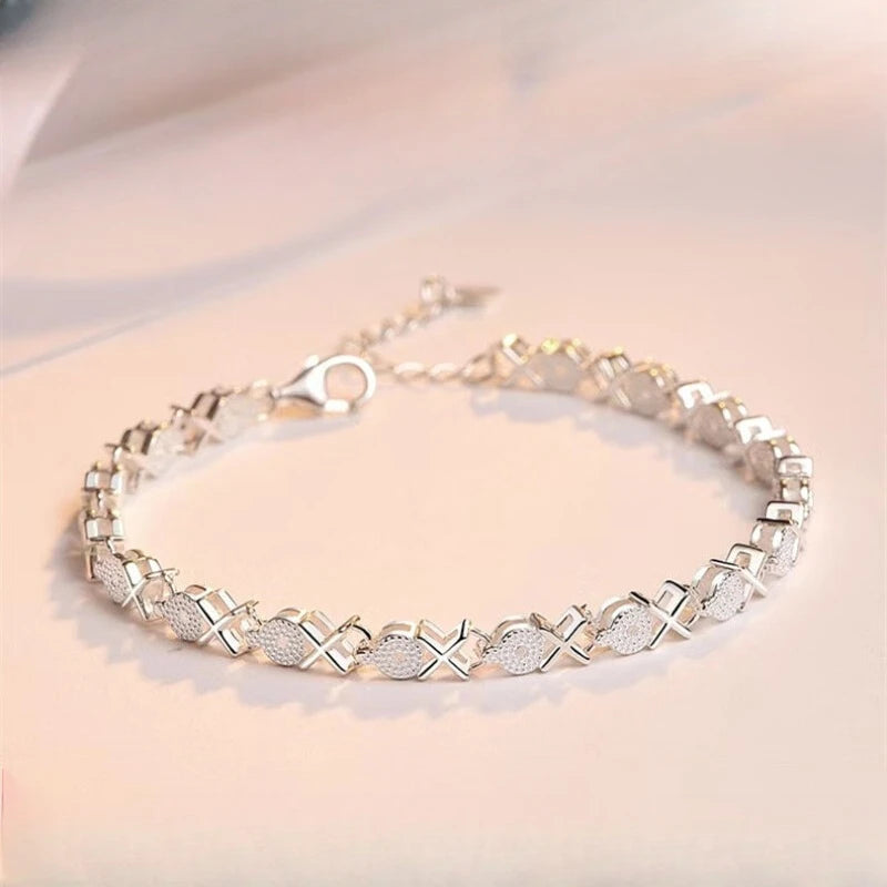925 Sterling Silver Heart Shaped Bracelet